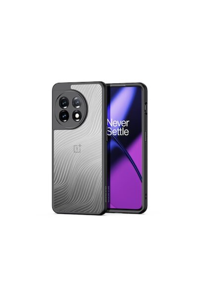 dalip Carcasă de protecție compatibilă cu OnePlus Ace 2 Pro, seria Aimo, TPU, neagră-transparentă