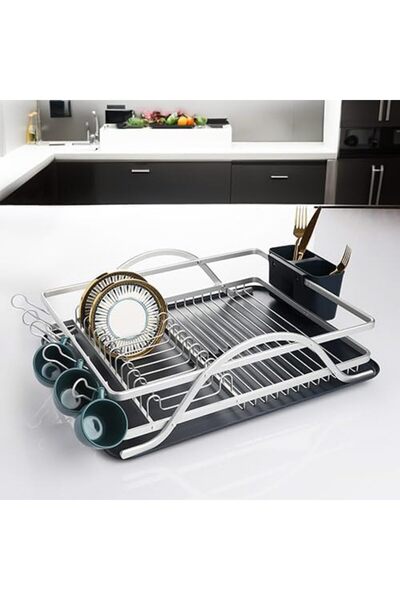 STOREMAX modashine Kosova Premium Serisi Aliminyum Kasalı Fincan Askılı Bulaşıklık polymix 1171935