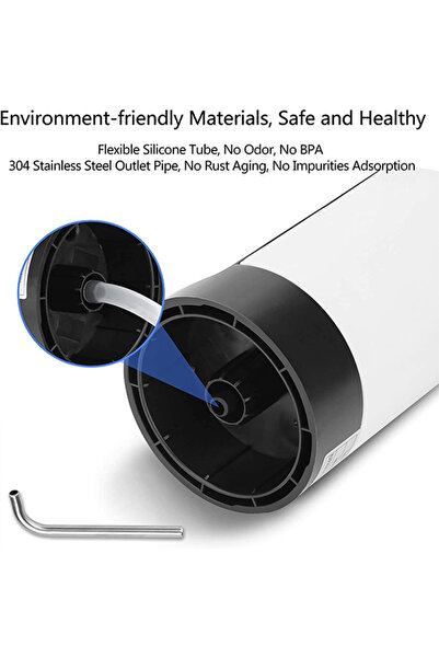 Zen Store 1 pcs Padrig Electric Water Dispenser, Black/White, 7.4 x 13.2 cm