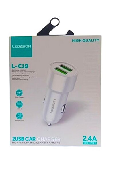 Generic محول شاحن USB للسيارة - منفذي USB مزدوجين 5 فولت 2.4 أمبير لشحن الهات...