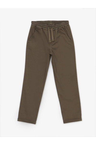 LC Waikiki Lcw eco brown elastic waist boys' trousers