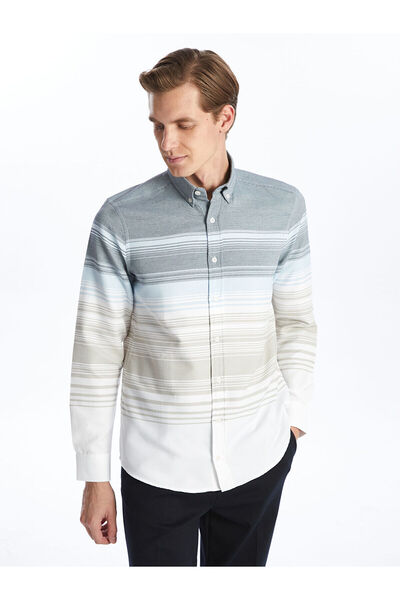 LC Waikiki New Season Regular Fit Long Sleeve Striped Men's Shirt