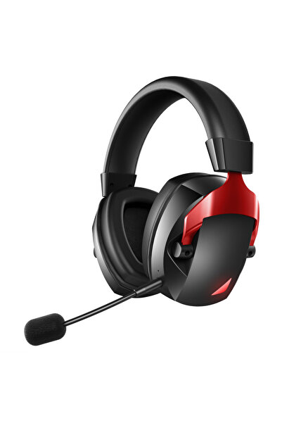 Choice سماعة رأس للألعاب باللون الأحمر مع ميكروفون قابل للفصل وخاصية إلغاء الضوضاء، وبلوتوث 2.4 جيجاهرتز، ومنفذ USB، ومنفذ 3.5 مم سلكي