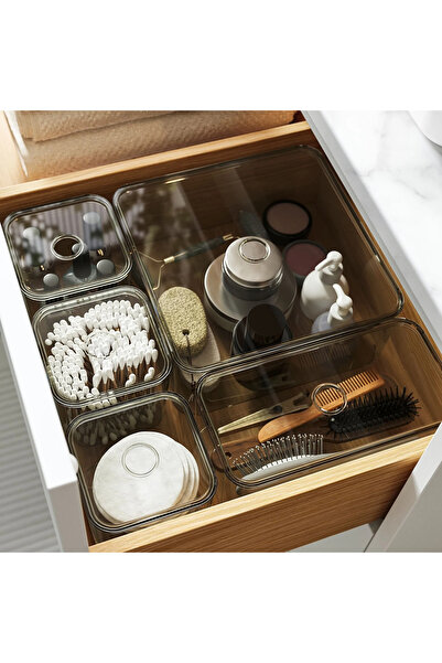 IKEA Box Set of 5 Bathroom Set Makeup Material Box Set Gray