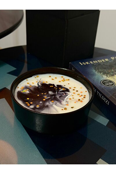 BalibeeCandle Cam kasede siyah beyaz simli mum