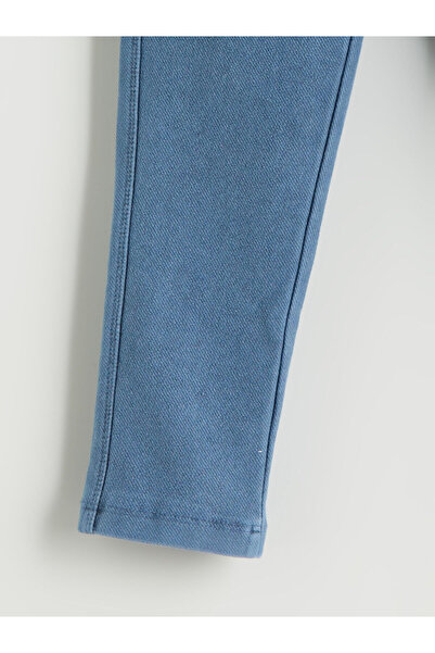 LC Waikiki Indigo Beli Lastikli Kız Çocuk Tayt