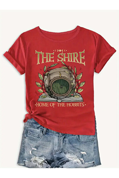 l'eivor The Shire Hobbits Printed Women's Cotton T-Shirt