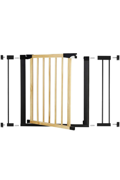 SERSIMO Barieră de siguranță pentru scări, reglabilă, din lemn cu structură din oțel, 96-103cm, negru maro