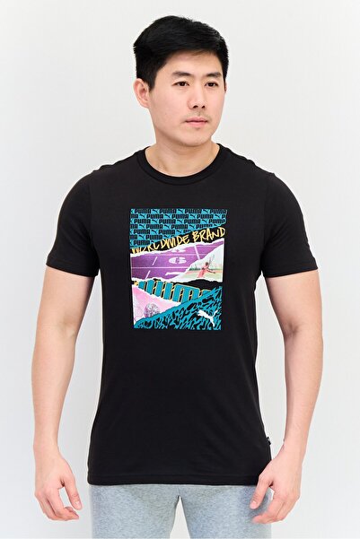 Puma Men Sportswear Fit Short Sleeve Outdoor T-Shirt, Black
