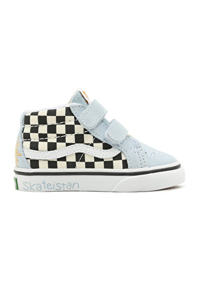 Vans TD SK8 Mid Reissue Checker Board Shoes - Blue