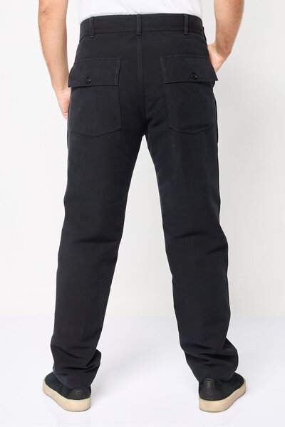 Tom Ford Men Regular Fit Plain Chino Pants, Black