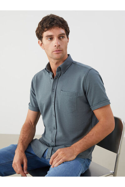 LC Waikiki New Season Regular Fit Short Sleeve Men's Shirt - S5Jo85Z8