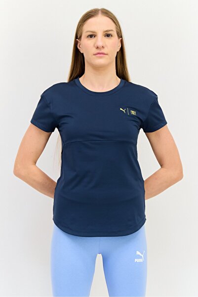 Puma x First Mile Women Sportswear Fit Short Sleeve Running T-Shirt, Dark Navy