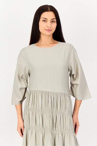 Kathy Ireland Women Solid A-Line Dress, Sage Green