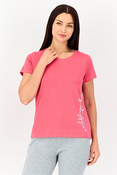 Zivame قميص نوم روزالين للنساء، قطعتين، برقبة دائرية، مطبوع بالكامل، بأكمام ق...