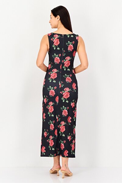 Bebe Women Floral Print Maxi Dress, Multicolor