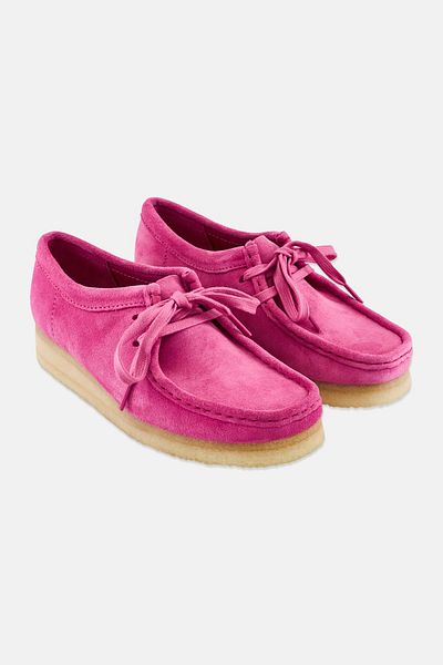 CLARKS Women Standard Wallabee Lace Up Shoes, Pink