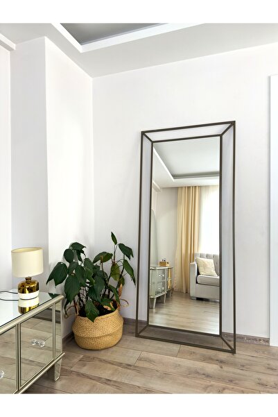 EFFE YAPI DEKOR Eskitme Metal Çerçeveli 180x80 Cm Dekoratif Model Ayaklı Ayna