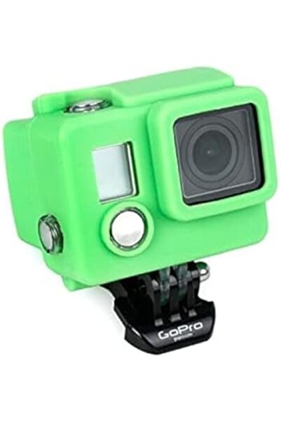 O Ozone Silicone Gel Protective Case Cover For GoPro HD Hero 3 / Hero 3+ Camera accessories -Green
