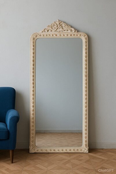 Renyap Dekoratif Beyaz Varak Ayna 60X180