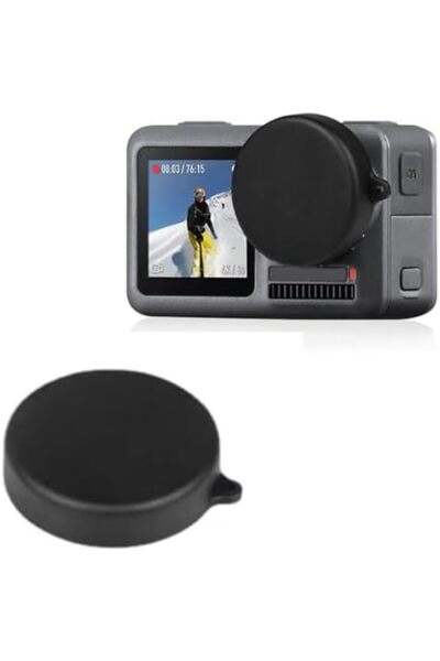 O Ozone غطاء عدسة الكاميرا واقي العدسة لـ DJI OSMO Action 3 | غطاء بلاستيكي للغبار للعدسات باللون الأسود