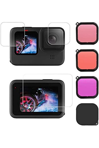 O Ozone 7 in 1 Kit Compatible for GoPro Hero11 10 9 Action Camera Accessories with Silicone Lens Cap