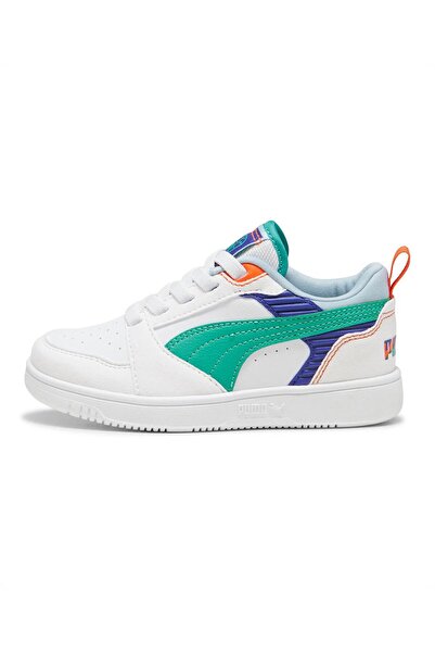 Puma حذاء رياضي Rebound V6 Lo Ready - Set Better II رمادي بخاري، ثلجي فاتح، أبيض