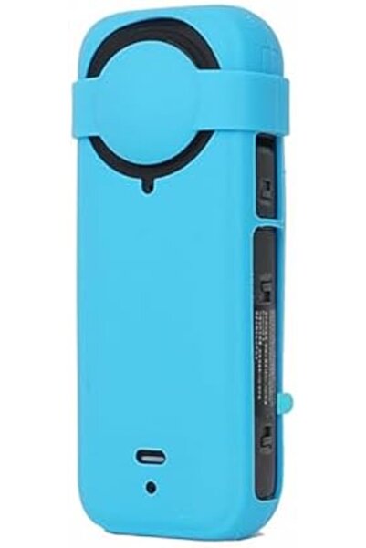O Ozone Case for Insta360 X4 | Silicone Carrying Case with Guards Lens Cover Cap -Blue