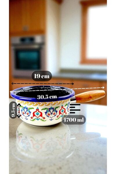 İnci Emaye No 20 Enamel Pot, Serving, Food Camping, Picnic, Dowry