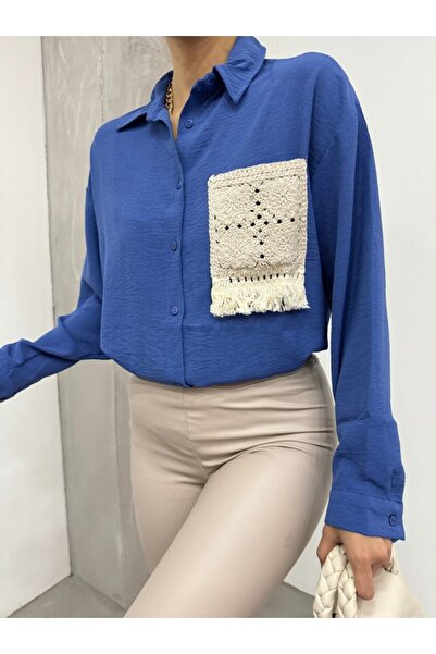 ALPACO Светло-синя сорочка Ayrobin з кишенями та ґудзиками -COLLECTION