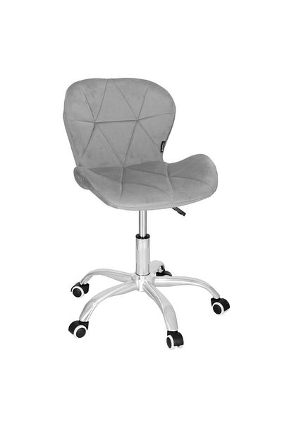 SERSIMO Scaun de birou ergonomic, tapițat cu catifea, 120 kg, gri