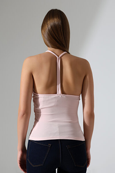 Endies Slim Fit Slim Fit Back Strap U Neck Strap Basic Body Women's Undershirt 22064 Powder