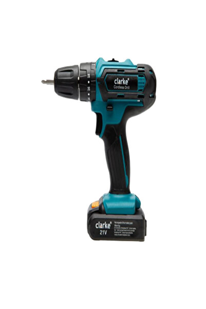 Clarke مثقاب لاسلكي 21 فولت مع مجموعة رؤوس مثقاب