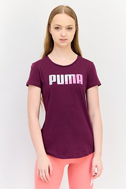 Puma Women Regular Fit Short Sleeves Outdoor T-shirt, Maroon