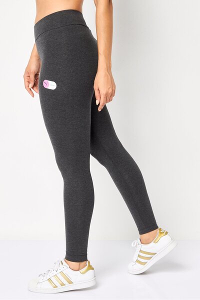 Puma Women Tight Fit Brand Logo Training Leggings, Dark Grey