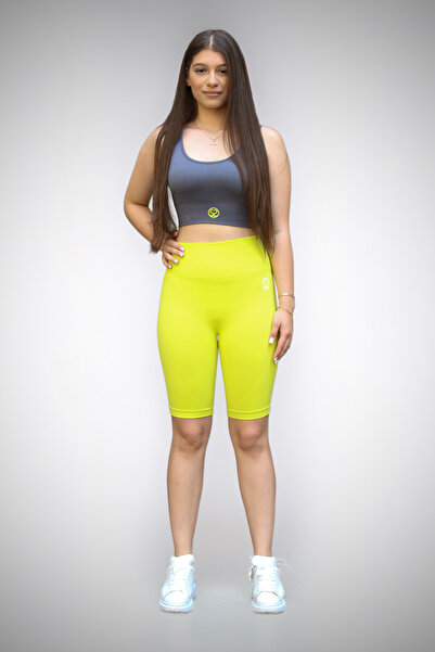 Clean Fitness Colanți FitForm Biker - Galben Energetic