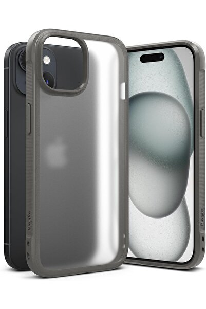 Ringke غطاء حماية لجهاز iPhone 15 | سلسلة Fusion Bold | رمادي غير لامع