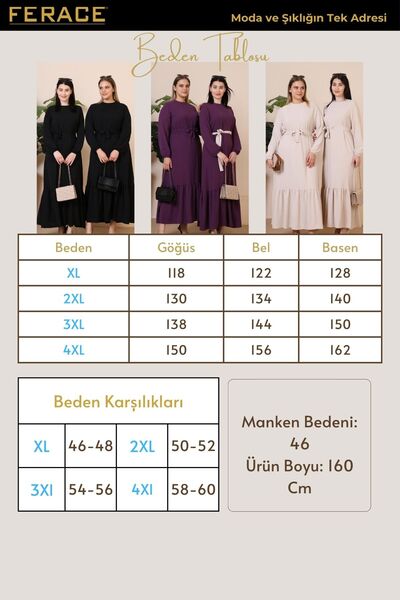 Ferace Summer Women's Plus Size Viscose Dress Pleated Women's Hijab Dress