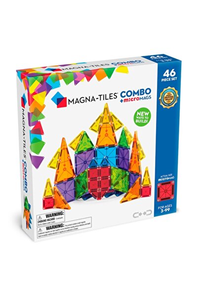 Magna Tiles Magna-Tiles Combo Construction Set, 46 Pieces, Multicolor, Magnetic