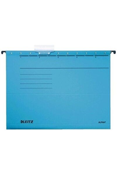Leitz 6515 A4 Askılı Dosya Telsiz Karton Mavi (25 Li Paket)