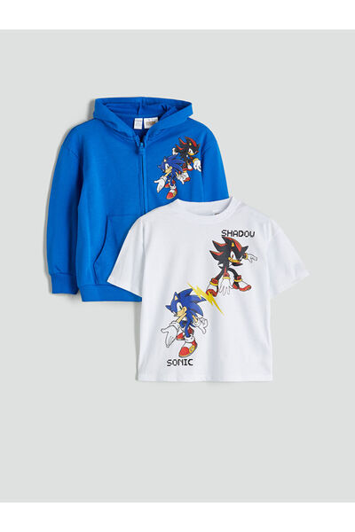 LC Waikiki Quality Parts from Celebi Store |   Sonic Printed Boys' Cardigan and T-Shirt 2 Pcs