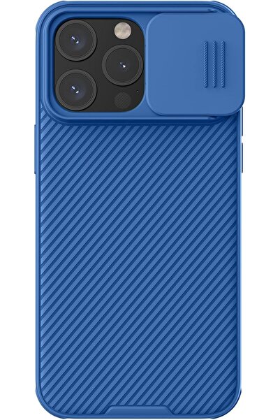 Nillkin غطاء حماية لهاتف iPhone 15 Pro | سلسلة Camshield Pro المغناطيسية | أزرق