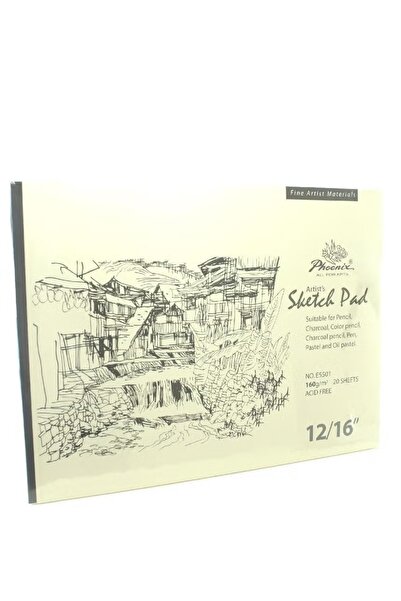 Phoenix دفتر رسم ١٦٠ جرام لكل متر مربع أبيض ١٢ × ١٦ بوصة - ٢٠ ورقة