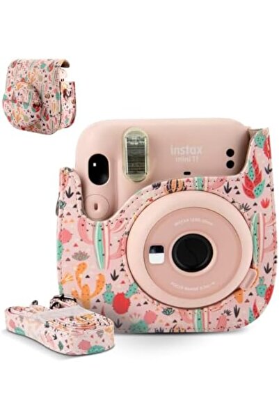 O Ozone حافظة كاميرا من الجلد الصناعي لكاميرا فوجي فيلم إنستاكس ميني 11 12 الفورية مع إمكانية التعديل