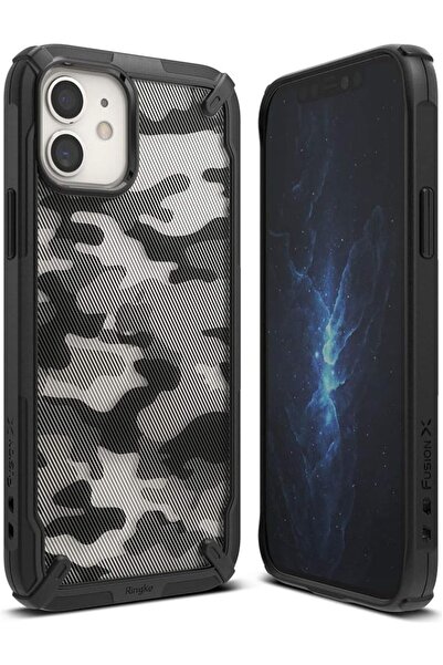 Ringke غطاء حماية لجهاز iPhone 12 Mini | سلسلة Fusion-X | أسود