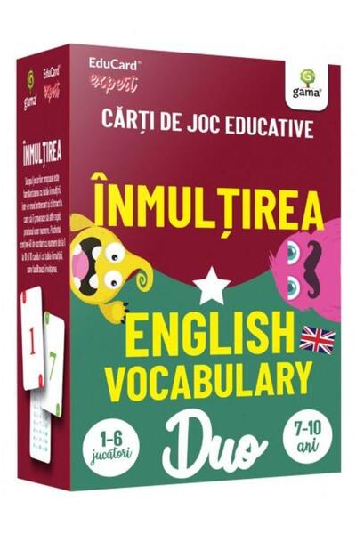 Editura Gama Πολλαπλασιασμός - Αγγλικό λεξιλόγιο. Εκπαιδευτικά τραπουλόχαρτα
