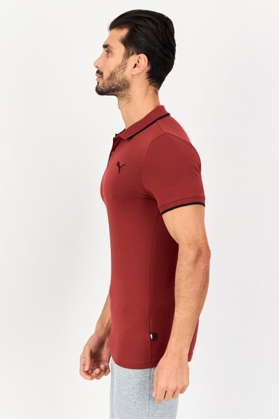 Puma Men Sportswear Fit Short Sleeves Outdoor Polo Shirt, Maroon