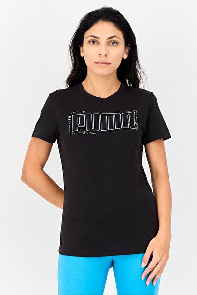 Puma Women Sportswear Fit Short Sleeve Outdoor Top, Black