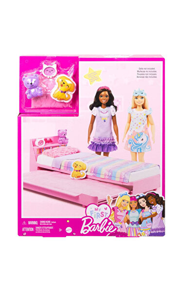 Barbie Oyuncak İlk Bebeğim Barbienin Yatağı Oyun Seti Hmm64