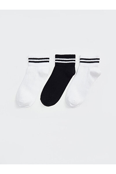 LC Waikiki Timeless Recommendations from Timeless Store |   Striped Women's Booties Socks 3-Pack